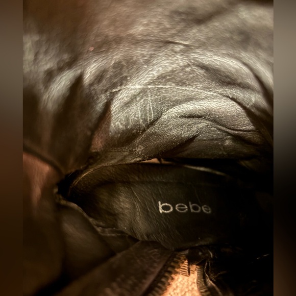 Y2K Bebe Black Suede fringe boots - Picture 6 of 7